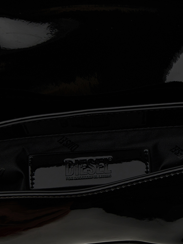 Black polyethylene shoulder bag-null