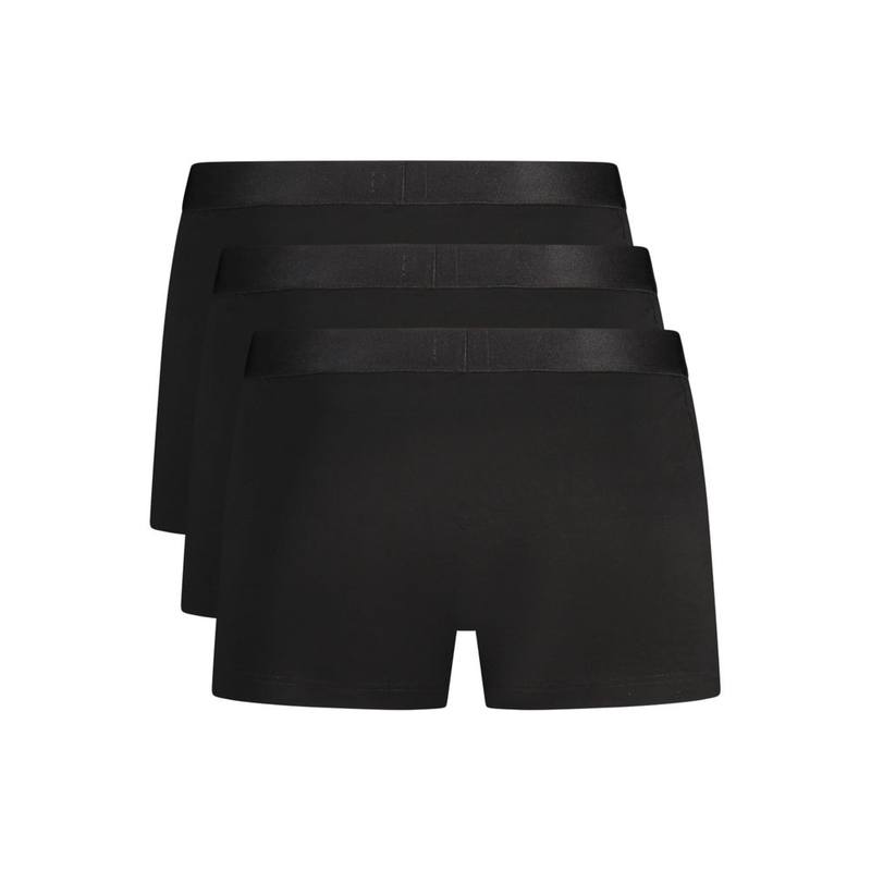 Black cotton men's boxer shorts-null