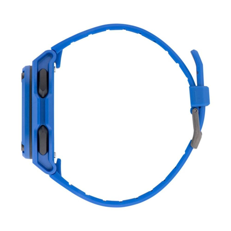 Blue synthetic digital watch-null