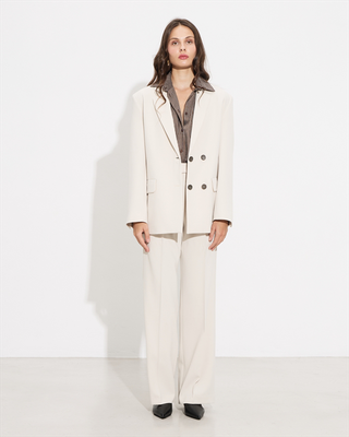 Blazer jacket oversize, Ecru, medium