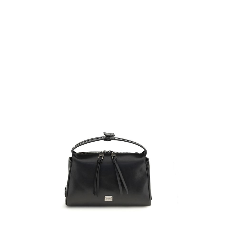 Black calf leather bos taurus handbag-null