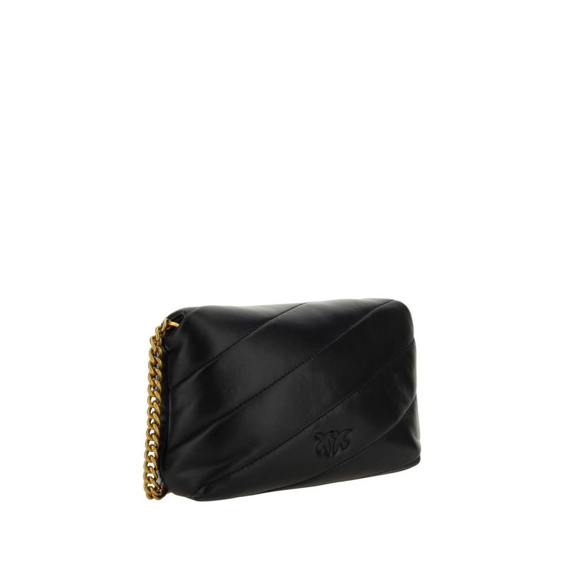 Black calf leather bos taurus shoulder bag-null
