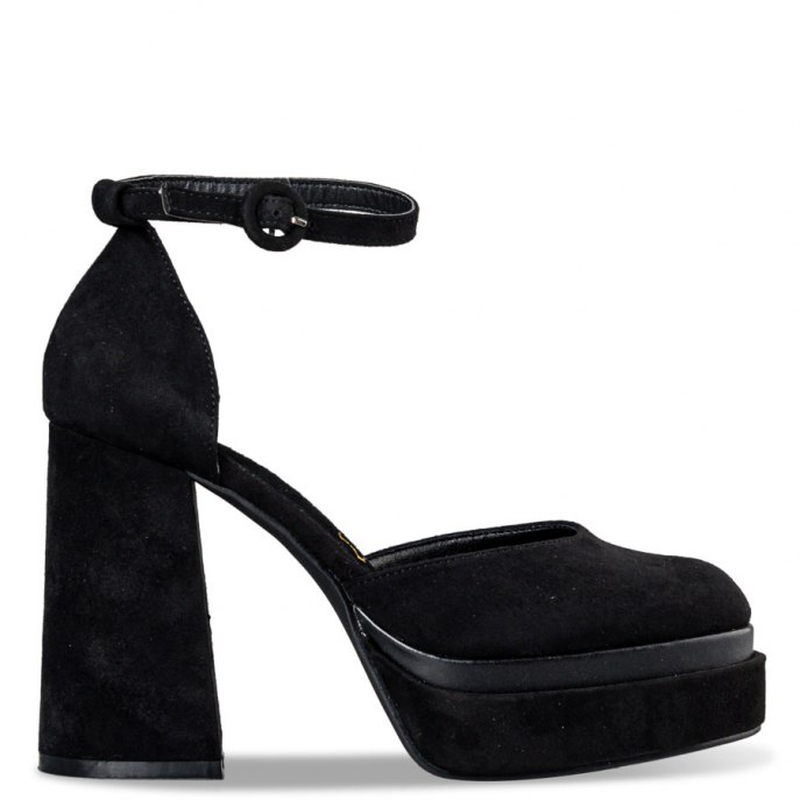 Platform heel pumps  , black-null
