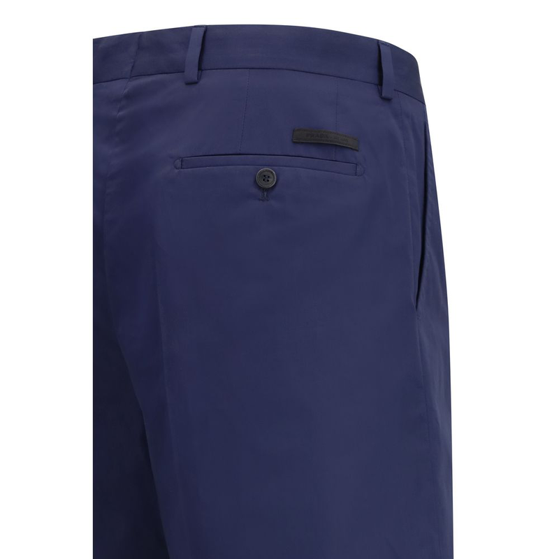 Blue cotton bermuda shorts-null