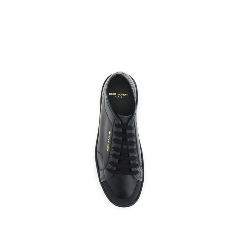 Black calf leather bos taurus sneakers-null