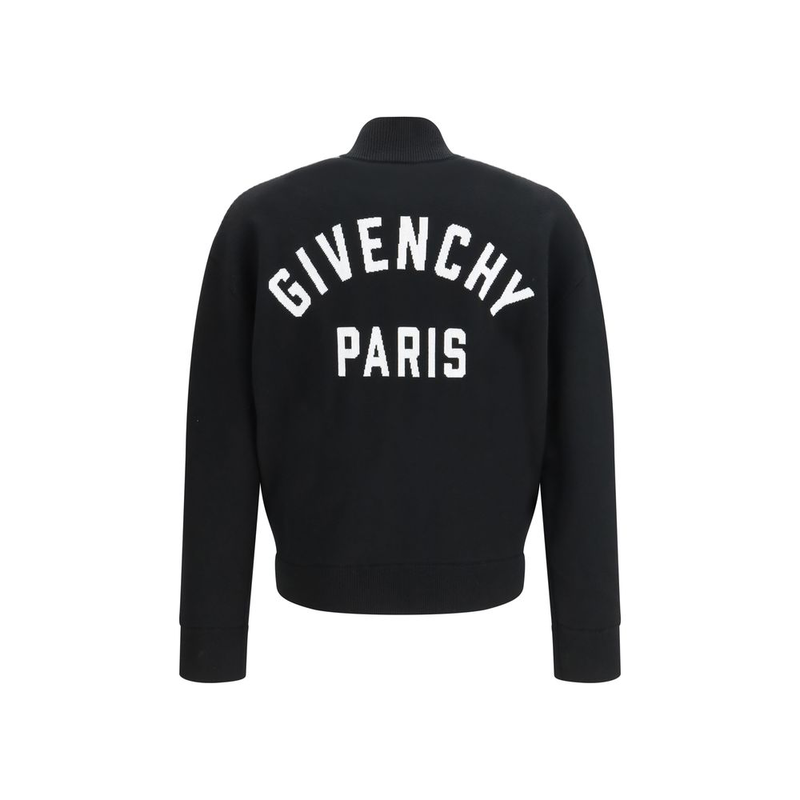 Black wool cardigan-null