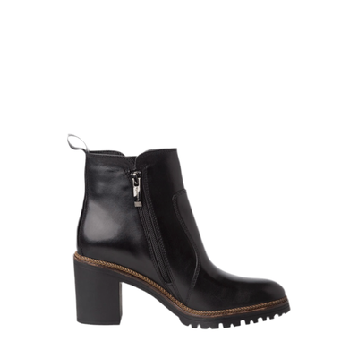 Women Boots 25380-43, Black Leather, medium
