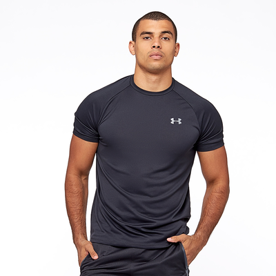Under armour men tech t-shirt, Black, medium