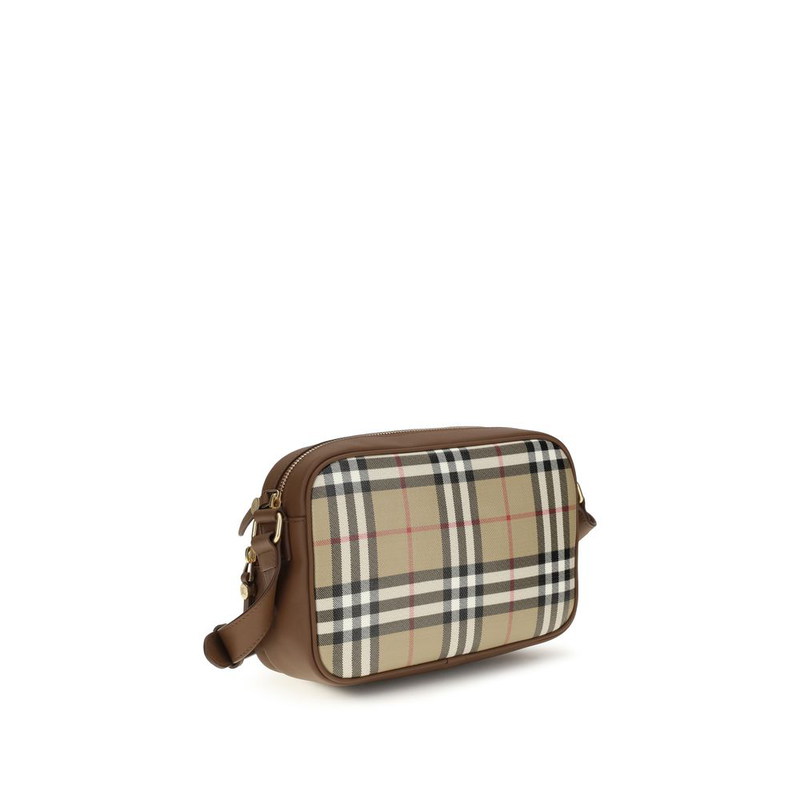 Beige cotton shoulder bag-null