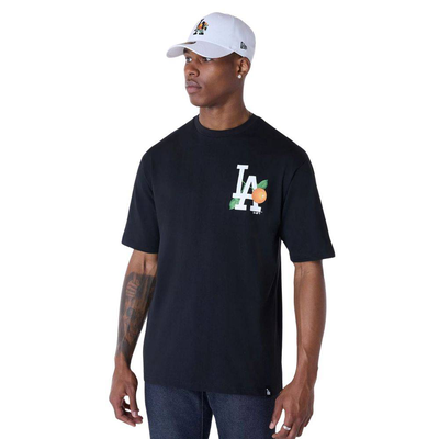 New era mlb fruit graphic bp tee los angeles dodgers, Black, medium