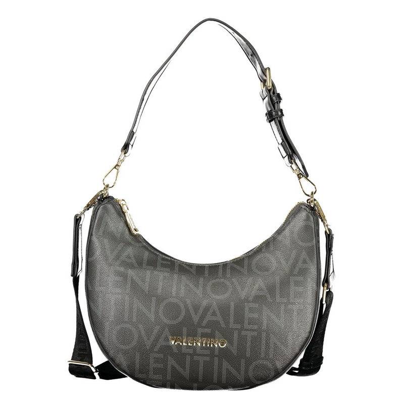Black polyurethane women handbag-null