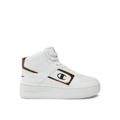 Champion women mid cut shoe foul play plat mid animalie (s11, White, medium