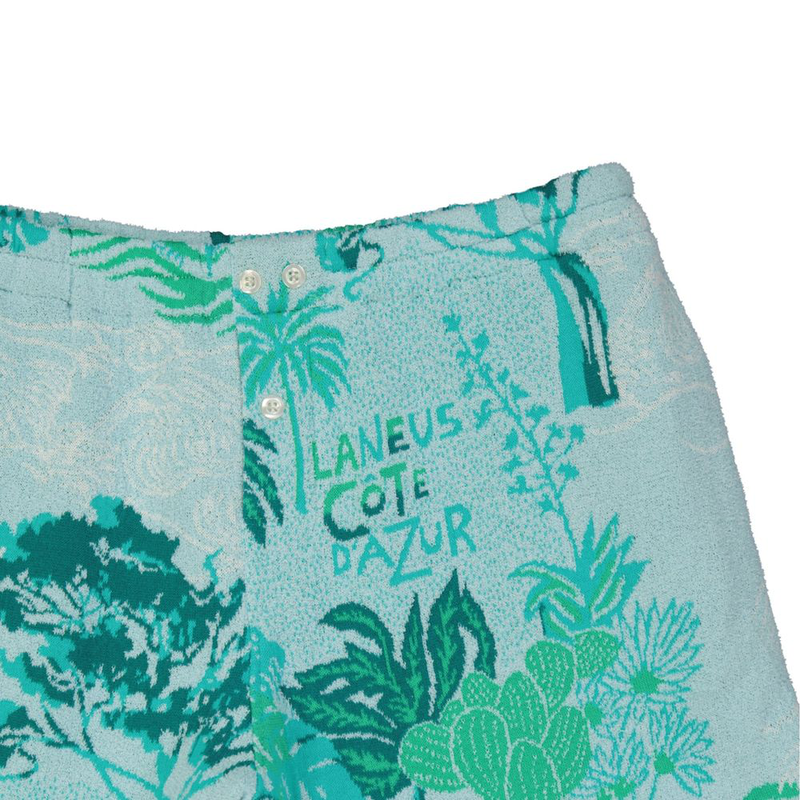 Bicolor cotton shorts-null