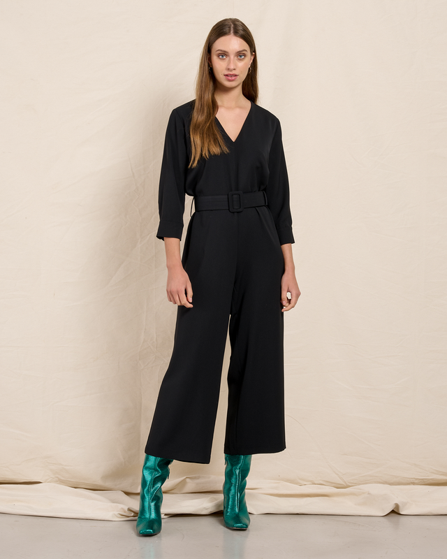 Jumpsuit cropt v neck-null