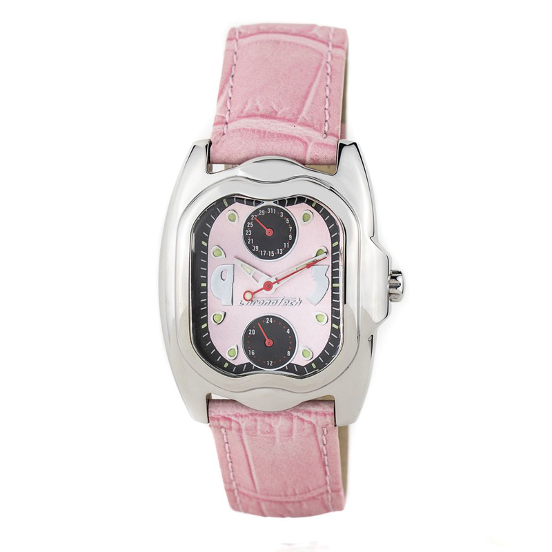 Multicolor leather dress watch-null