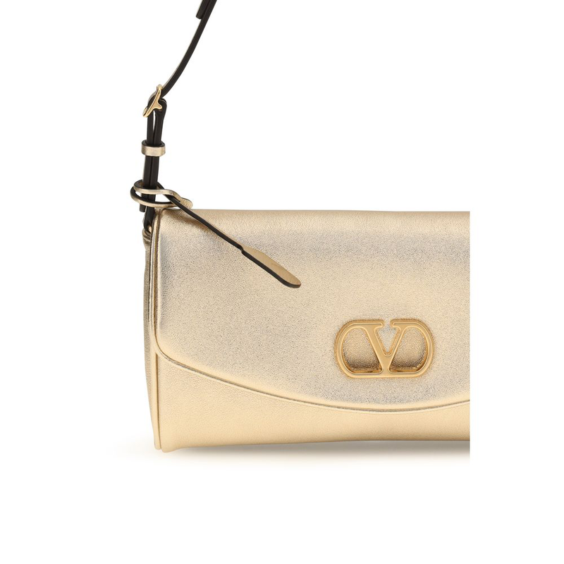 Gold lamb ovis aries aries shoulder bag-null