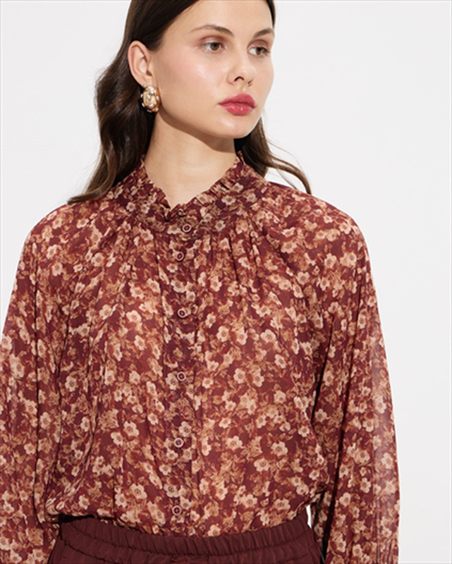 Shirt chiffon printed-null