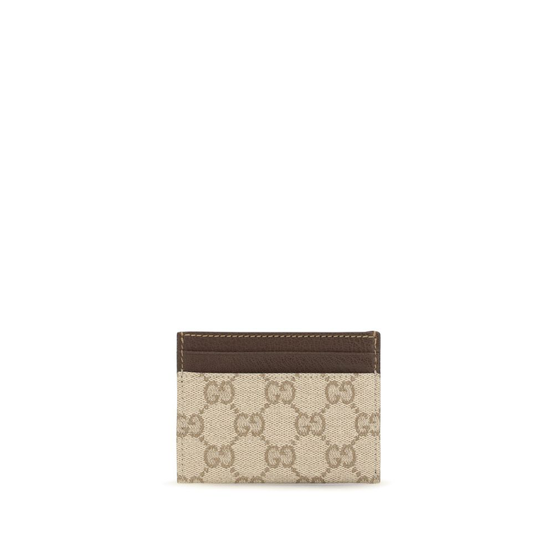 Beige cotton wallet-null