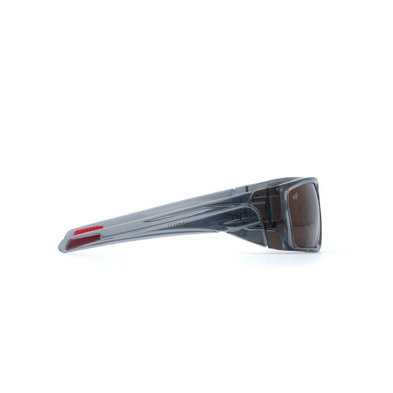 OJO sport sunglasses with grey frame temples and brown polarised lenses-null