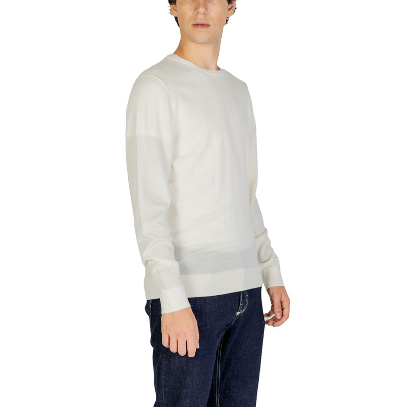 Cream recycled wool sweatshirt-null