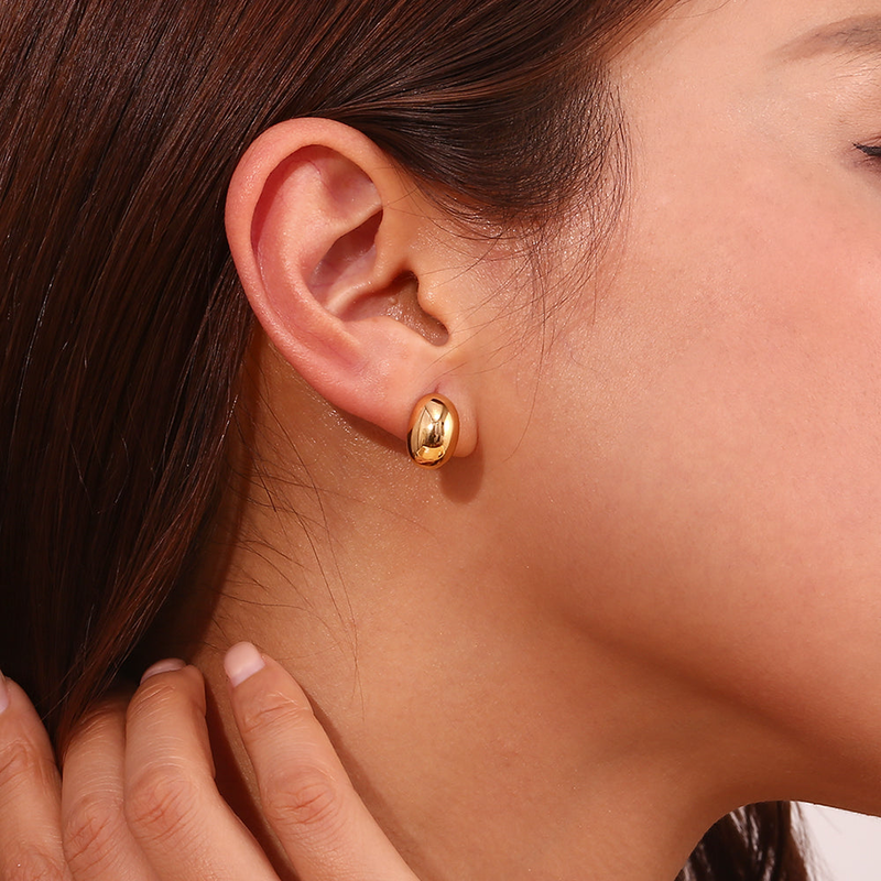 Oval drop earrings-null