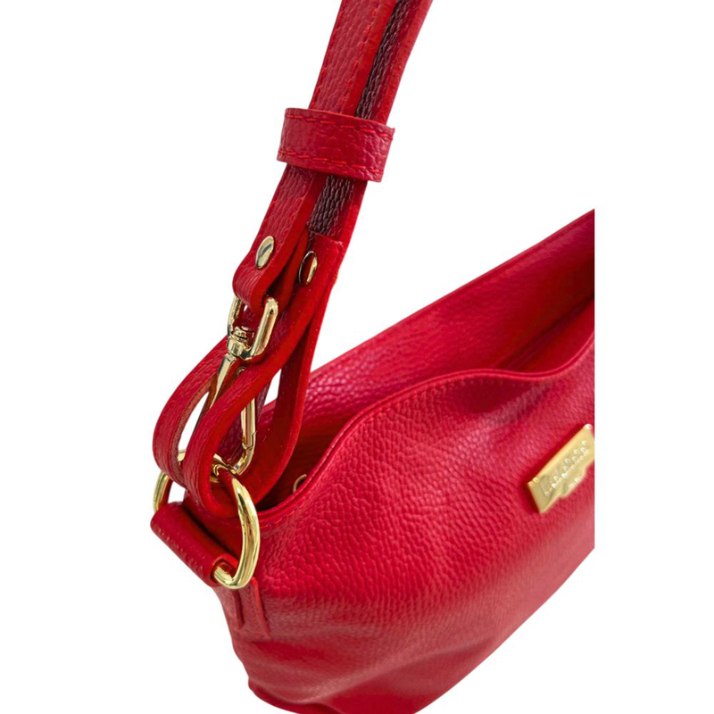 Red leather women bag-null