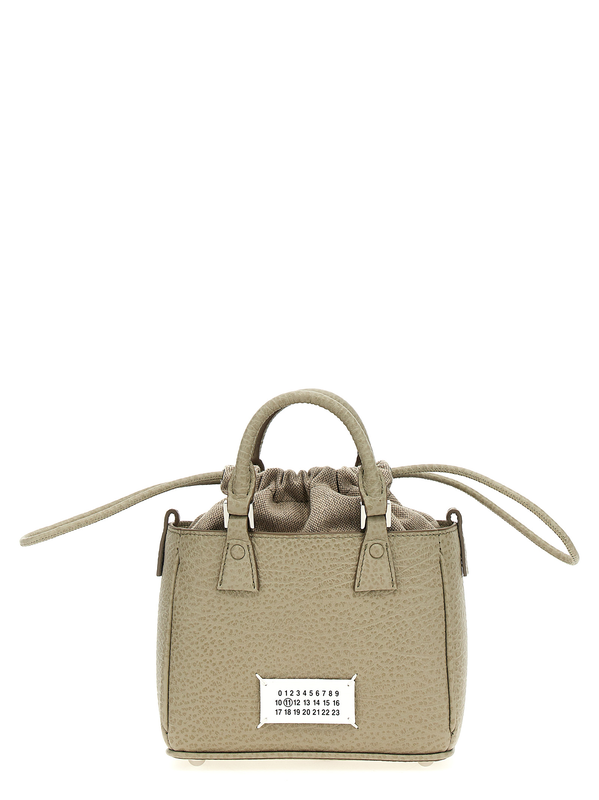 Gray calfskin handbag-null