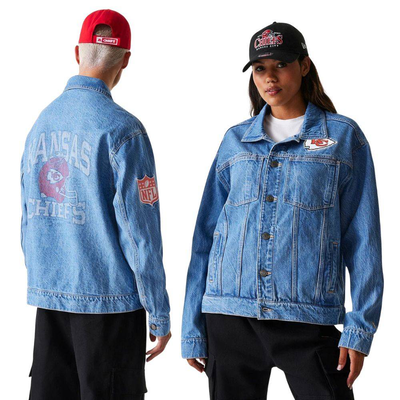 New era nfl denim jacket kanchi, Dark Blue, medium