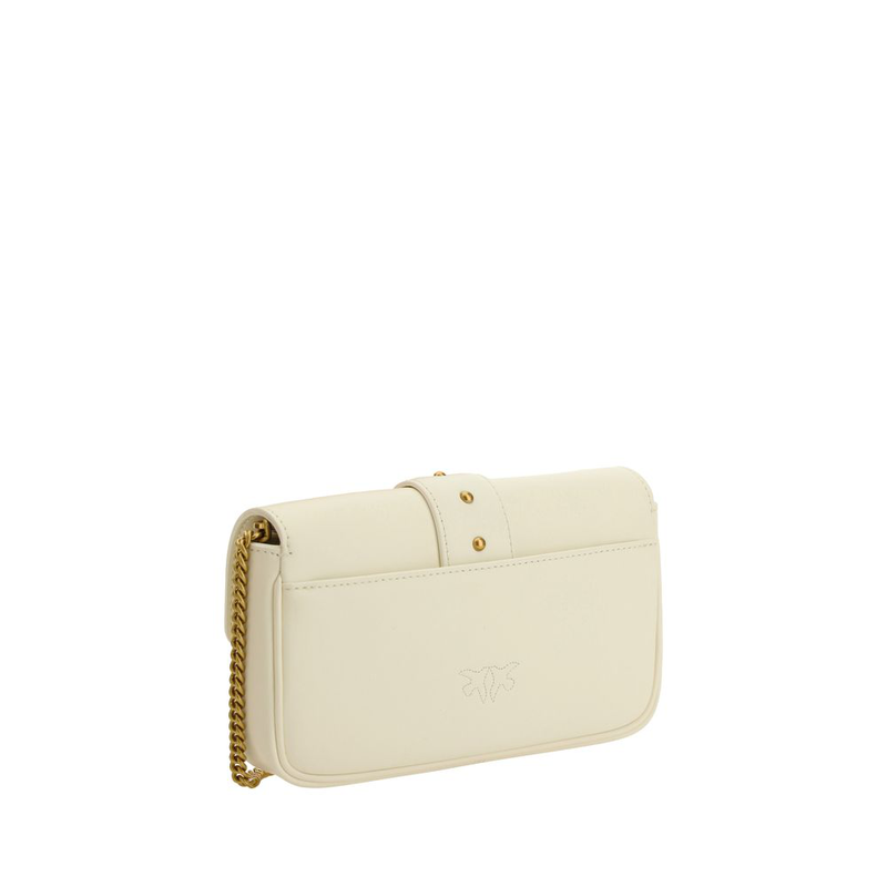 White calf leather bos taurus shoulder bag-null
