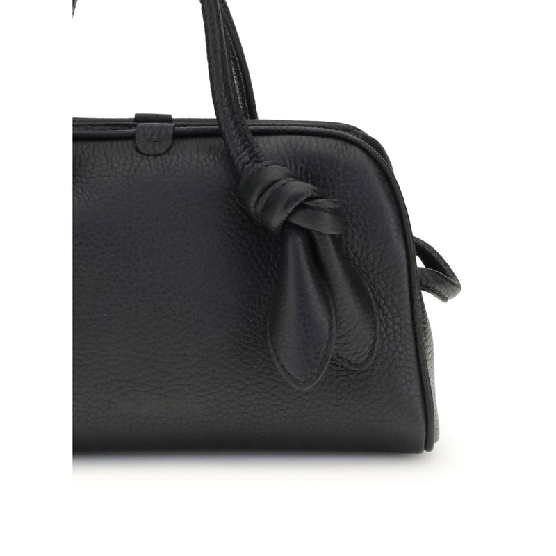 Black calf leather bos taurus handbag-null