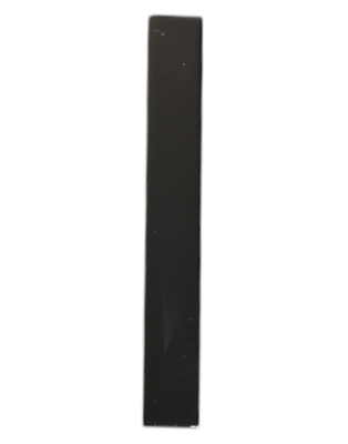 Black tone brass logo branded tie clip bar, Black, medium