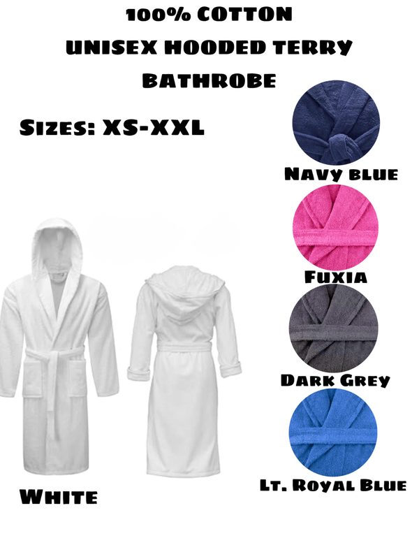 Unisex hooded terry bathrobe #uhtb-null