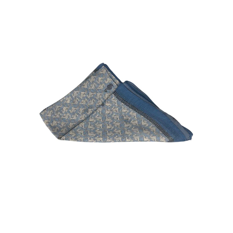 Blue silk women scarf-null