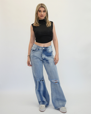Glamorous wide leg jeans tm0906b, Blue, medium
