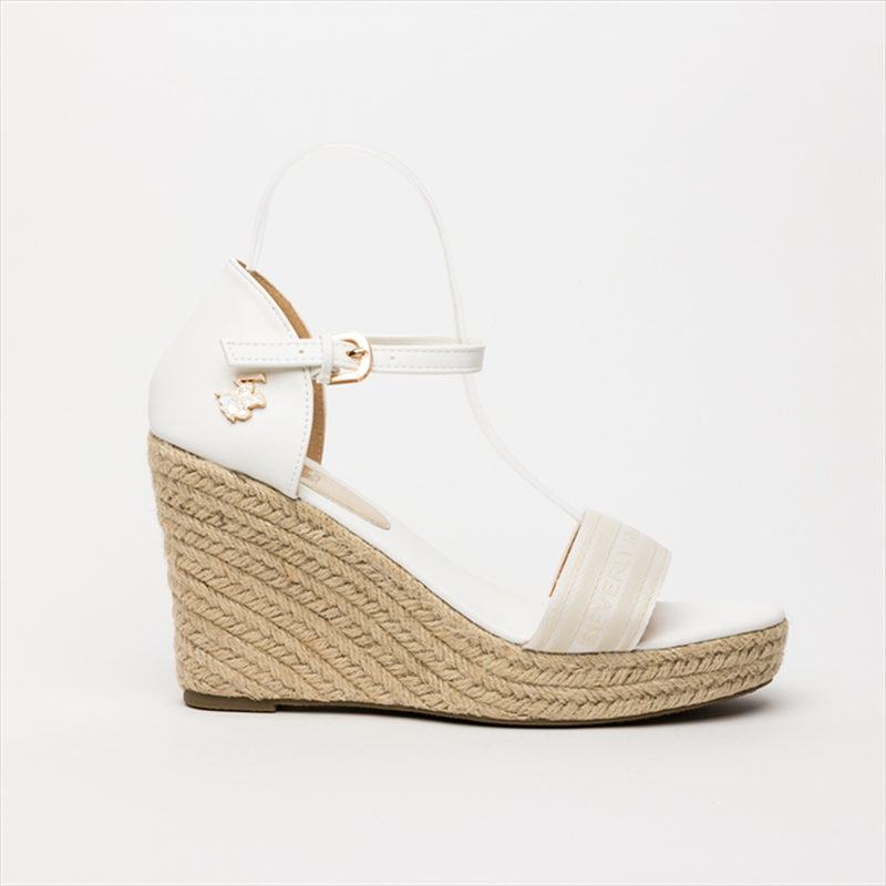 Beverly hills polo club women’s high wedge espadrille sandals with ankle strap-null