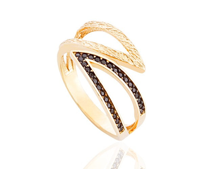 Hestia flame ring, White Zircon, medium