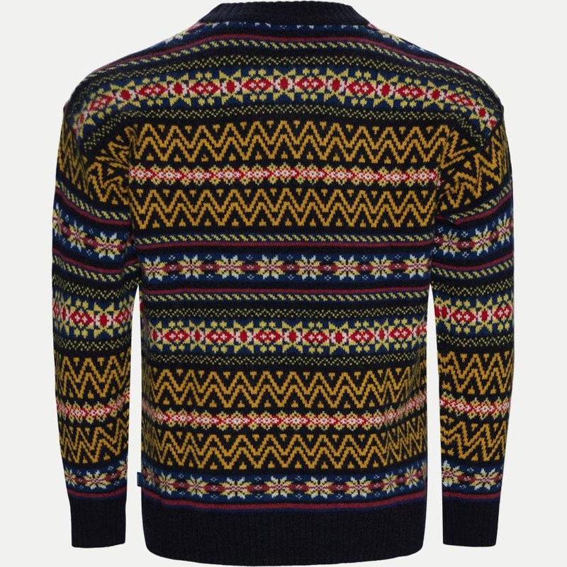 Fair isle c-neck.marine.πλεκτο-null