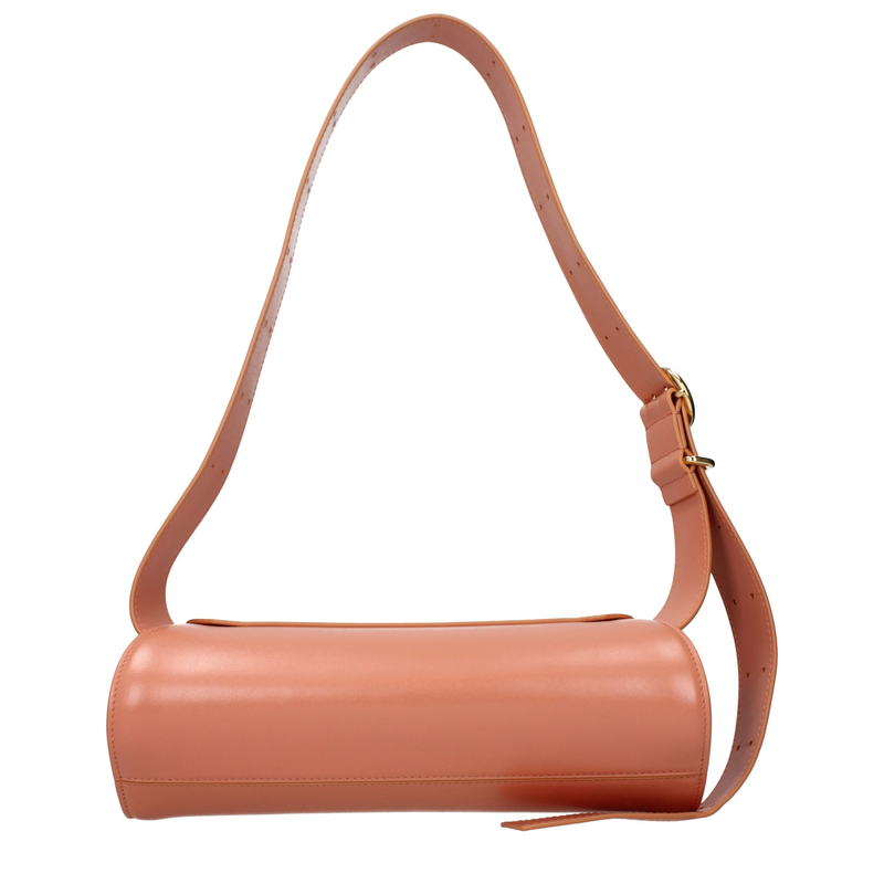 Pink leather crossbody bag-null