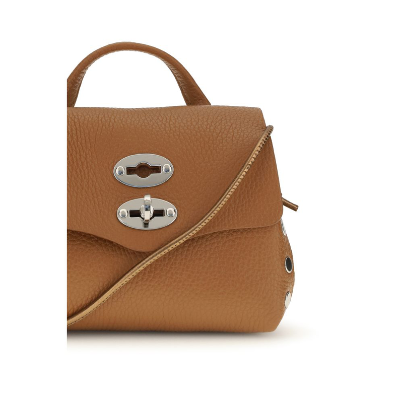 Beige calf leather bos taurus shoulder bag-null