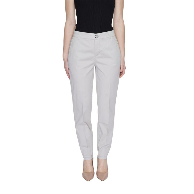 Beige cotton casual pants-null