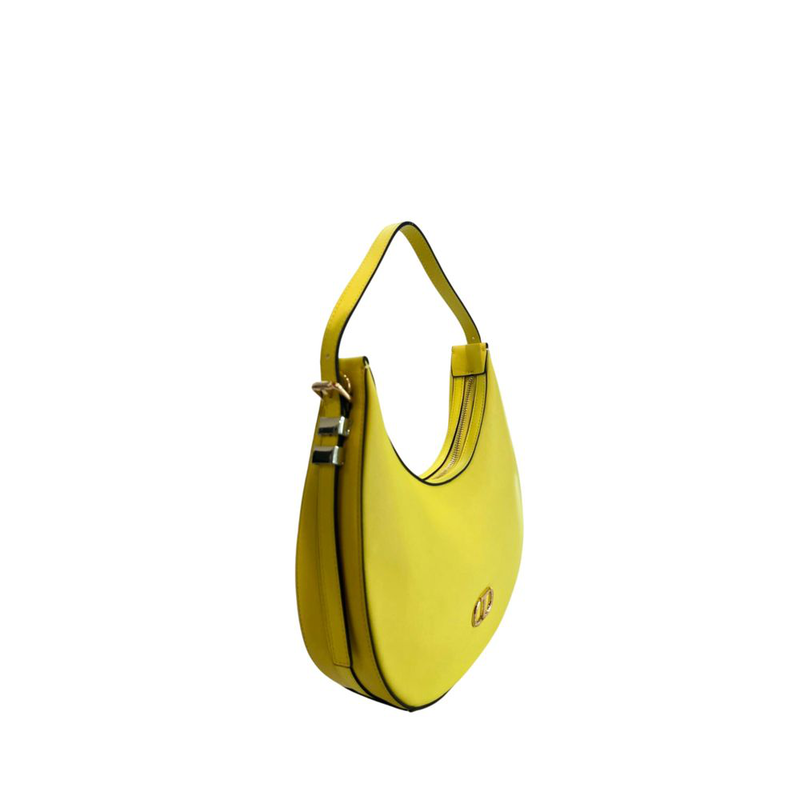 Yellow pu women shoulder bag-null