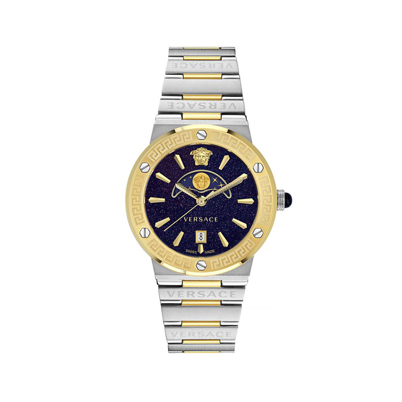 Gray stainless steel dress watch-null
