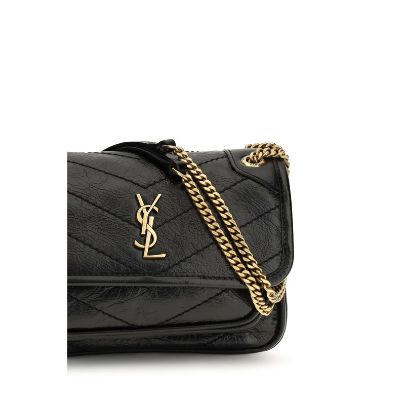 Black calf leather bos taurus shoulder bag-null