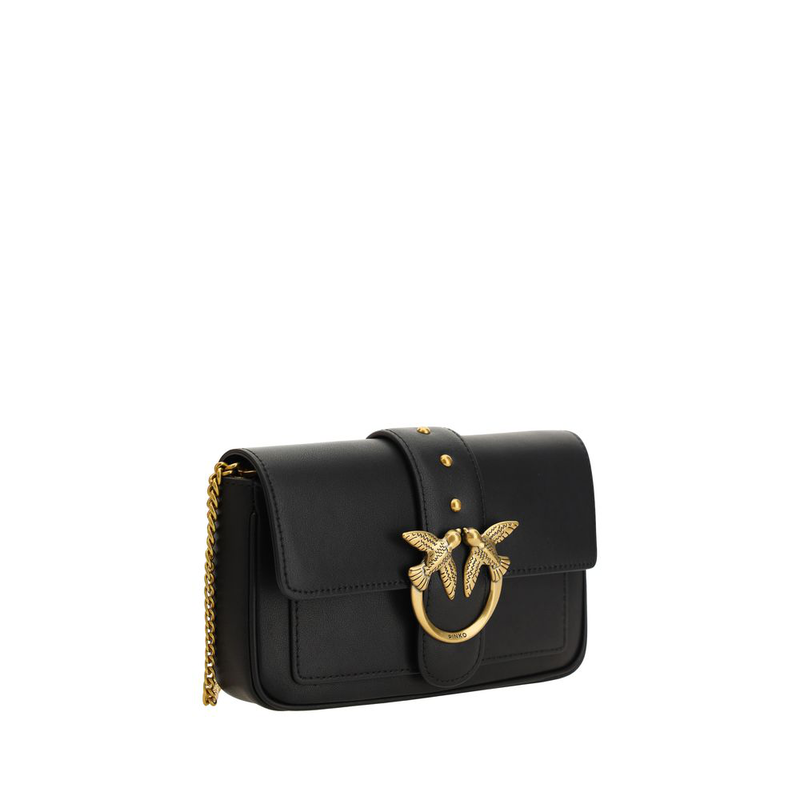 Black calf leather bos taurus shoulder bag-null