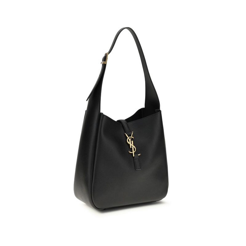 Black calf leather bos taurus shoulder bag-null