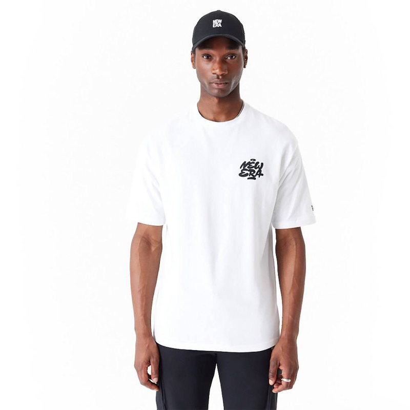 New era spray graphic oversized tee-null