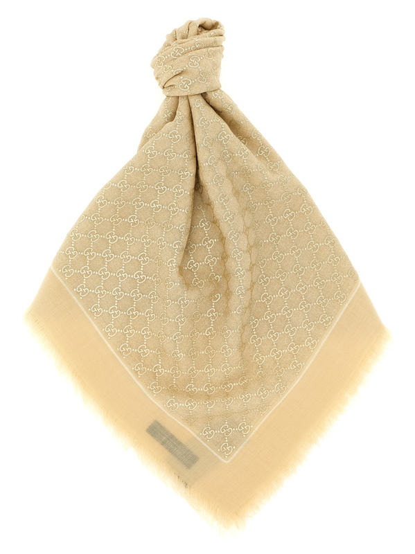 Beige wool scarf-null