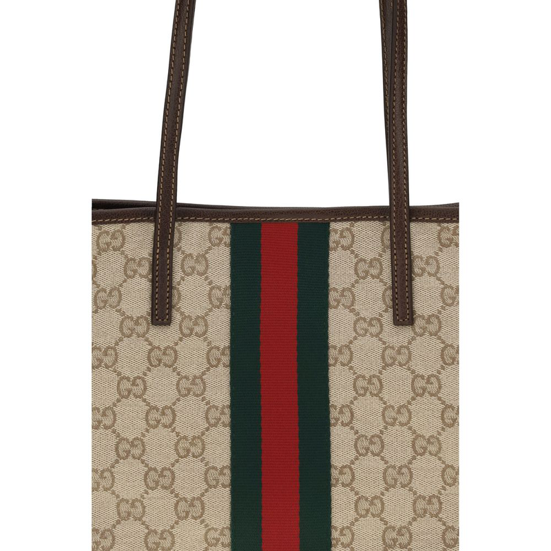 Beige cotton shoulder bag-null