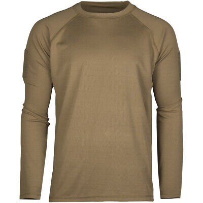 Mil tec tactical long sleeve shirt l, Coyote, medium