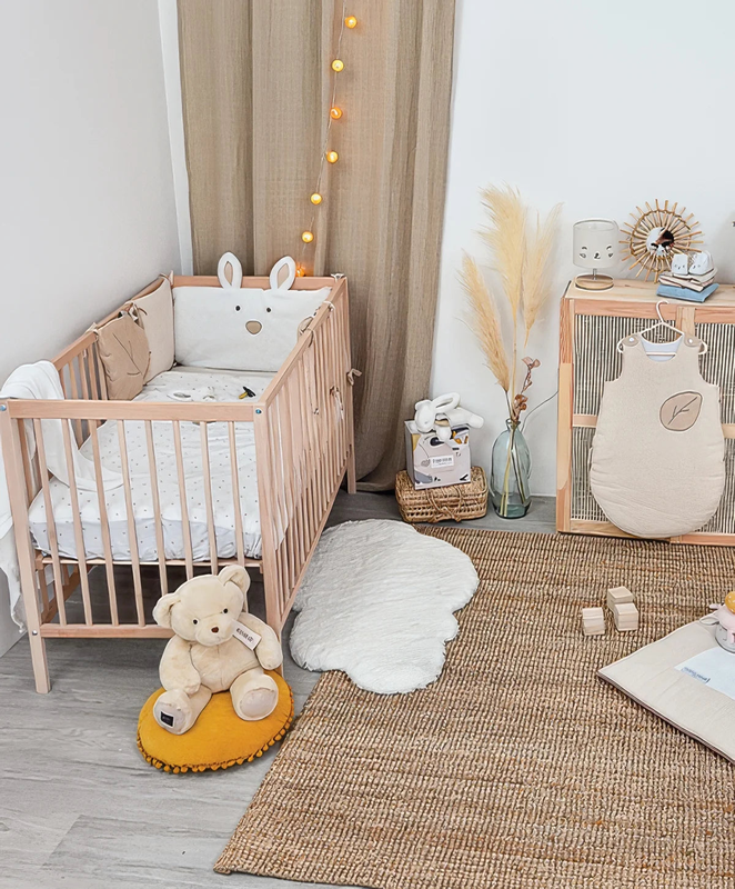 Doudou et compagnie happy wild cot bumper, , medium-null